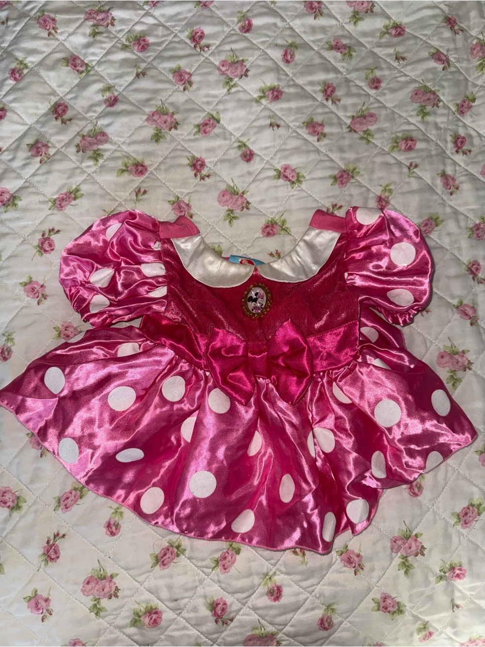 Disney Pink Polka Dot Minnie-Inspired Satin Costume Dress